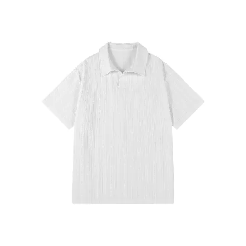 Лето Ice Silk Драпированный Дизайн Niche Cool And Модный бренд Полу-Рукав Поло Пальто Унисекс