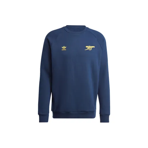 Adidas Originals Essential ARSENAL ESSENTIALS CREW SWEATSHIRT Men's College Темно-синий Племенной желтый