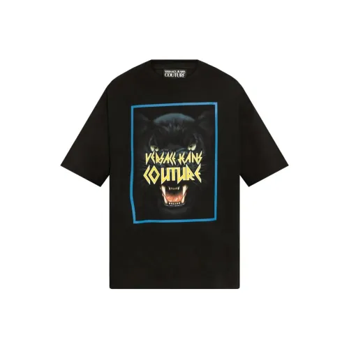 VERSACE JEANS COUTURE SS25 T-Shirt Мужской Черный