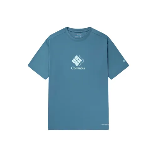 Коллаборация Columbia Синий Мужской T-Рубашки