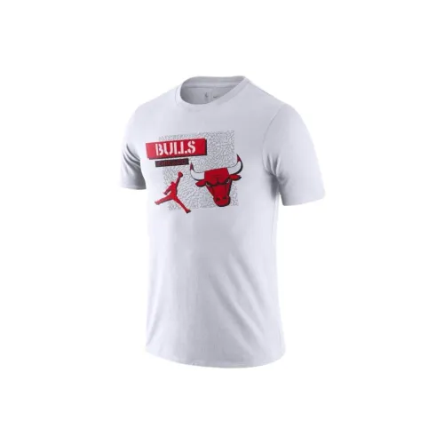 NBA Chicago Bulls Jordan Elephant С принтом T-рубашка Мужская Белая