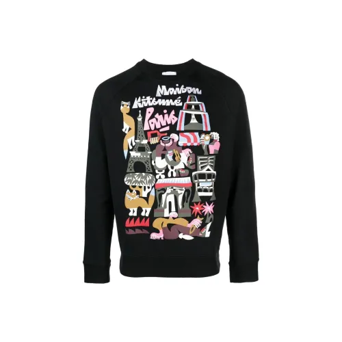 Maison Kitsune Мужские черные свитшоты