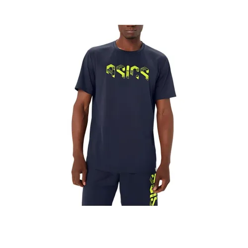 Asics Hex Graphic T-Shirt Мужская рубашка Midnight Safety Yellow