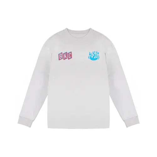 BKCXZICE Толстовка Унисекс Американский Маленький Пламя Длинный рукав Белый