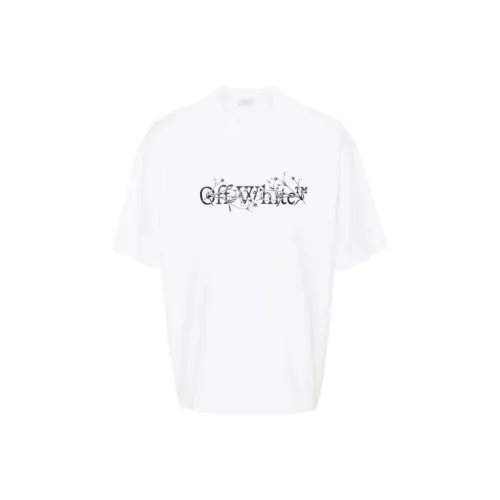 Off Белый T-Рубашка Стандартная Мужская Белая