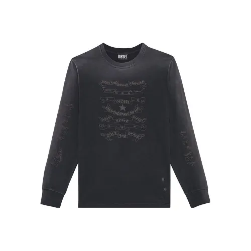 DIESEL Мужские черные свитшоты