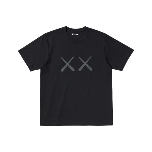 UNIQLO KAWS x WARHOL Collaboration Черная Унисекс Футболка