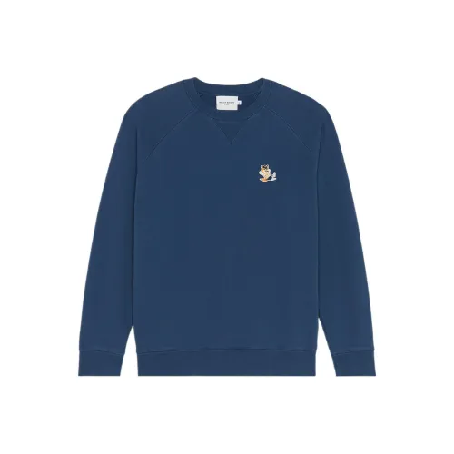 Maison Kitsune Maison Kitsune Back To Series Синий Мужской Свитшот