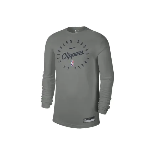 nike LA ClippersDRI Форма NBA T Рубашка Мужская Roll Grind Серый Плоская подошва Серебряный Смешанный цвет