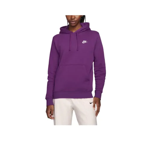 Nike Sportswear Club Флис Пуловер Толстовка Толстовка Унисекс Фиолетовый
