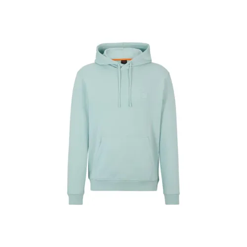 Hugo Boss Cotton Terry Свитшот Мужской Светло-Синий