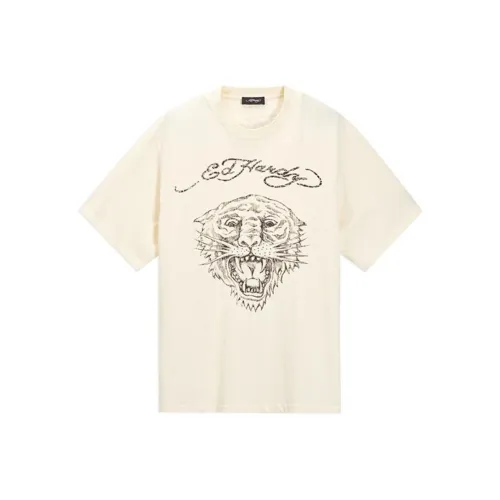 Ed Hardy Слоновая кость Унисекс Футболка
