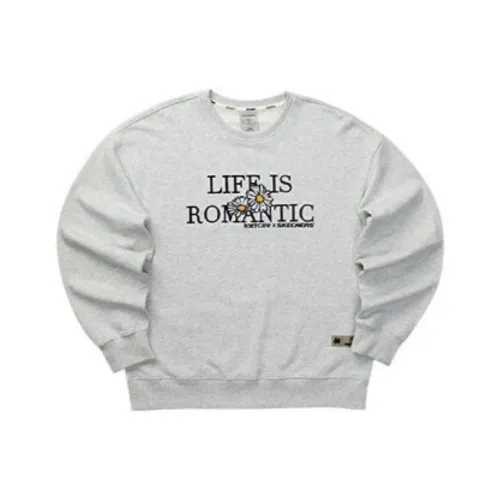 Skechers Romantic Crown Collaboration Series 02F0/Серо-бежевый Унисекс Свитшоты