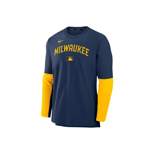 nike x MLB Dri-Fit Milwaukee Brewers T-Shirt Мужская Морской Синий