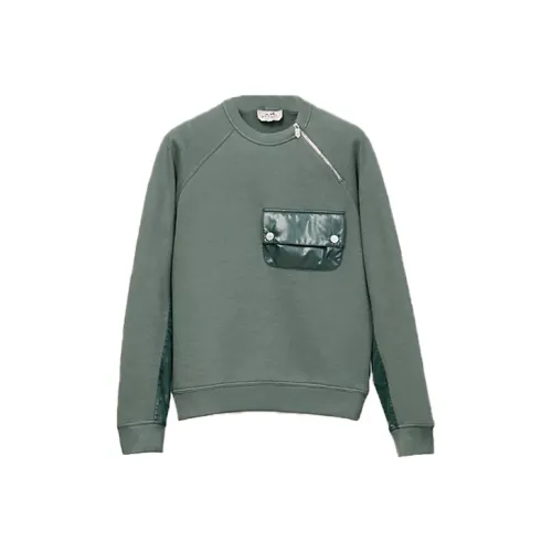 HERMES Зеленый Мужской Свитшот