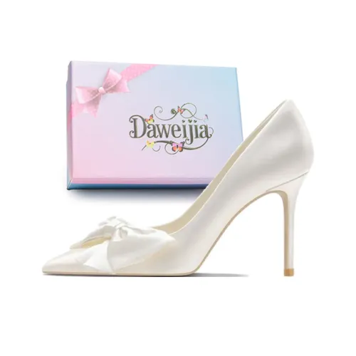 Dawei's House Высокие каблуки Женские Экрю Набор в подарочной коробке