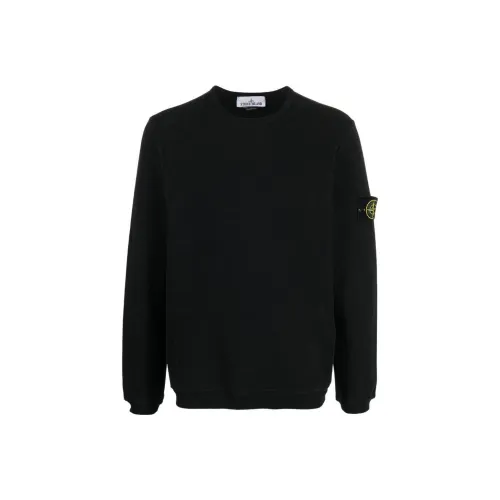 STONE ISLAND Черный Мужские Свитшоты