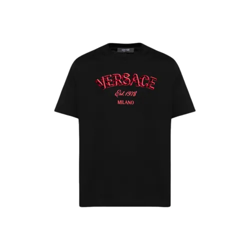 VERSACE Мужские черные T-рубашки