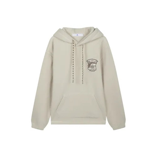 Fun С капюшоном Свободный крой Толстовка Унисекс Экрю