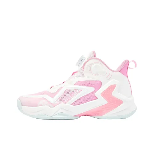 QIAODAN Детские баскетбольные кроссовки Low Топ Cool Pink/Clear Небесно-розовый Унисекс