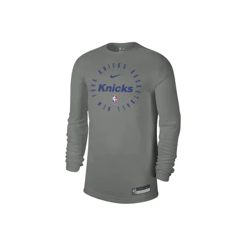 nike New York KnicksDRI Форма NBA T Рубашка Мужская Серого цвета