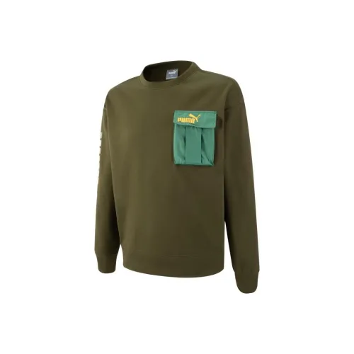 PUMA Players Lounge Толстовка Мужская Армейский Зеленый