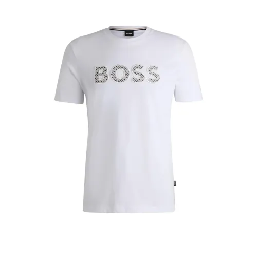 Hugo Boss Белая Мужская T-Рубашка