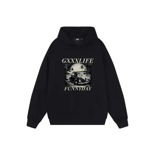 GXXX Повседневный Свободный крой Толстовка Унисекс