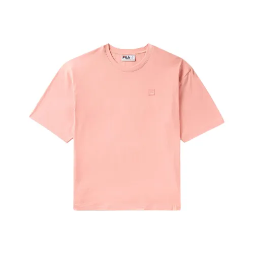FILA SS24 Relaxed Коробка Tee T Рубашка Унисекс Коралловый Миндаль