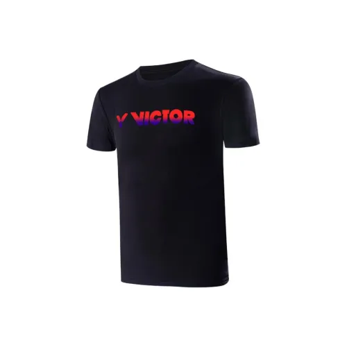 VICTOR Черная унисекс футболка