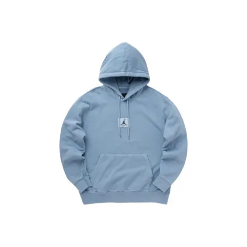 Jordan Statement Флис Washed Пуловер Hoodie Толстовка Мужская Blue Gray