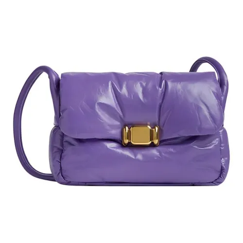 Bottega Veneta Pillow Bag из овечьей кожи сумка через плечо женская фиолетовая