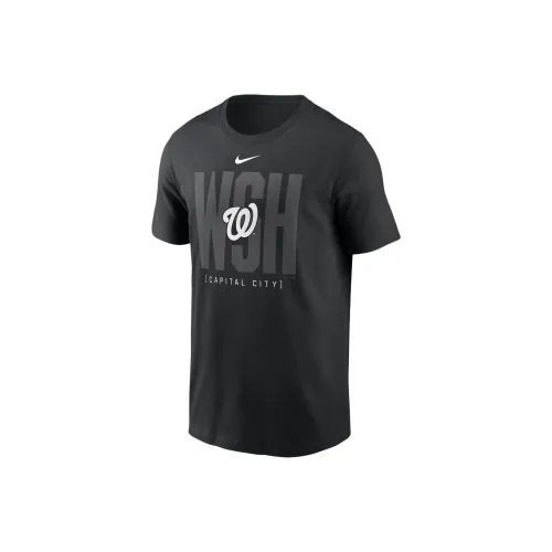 nike WashingtonNike X MLB Коллаборация Nationals Модный Local T Рубашка Мужской Черный