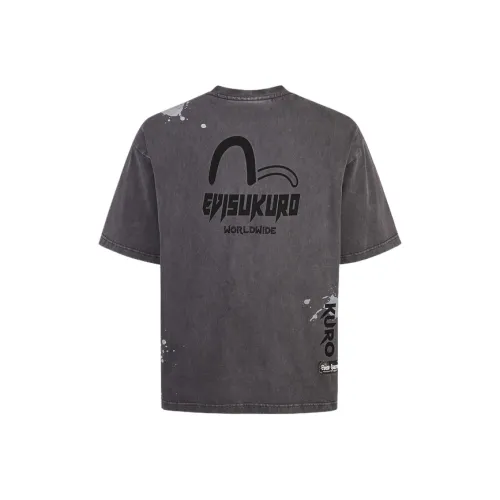EVISU Угольный Серый Мужская T-Рубашка