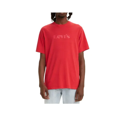Levis Red Men's T-Shirts Левис Красные Мужские Футболки