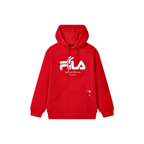 FILA CNY x Buer Rabbit Легендарный красный Унисекс Свитшоты