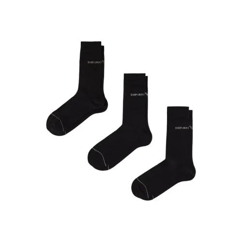 EMPORIO ARMANI Носки Crew Мужские упаковка из 3 пар черные
