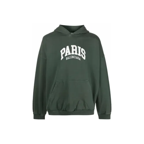 Balenciaga Свитшот Стандартный крой Мужской Зеленый