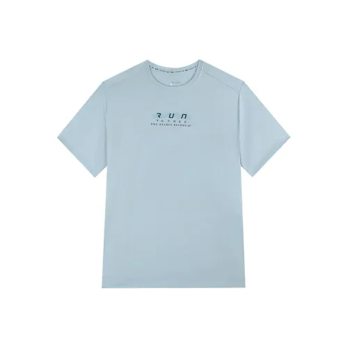 361° Running Collection Бег Т-Рубашка Мужская Светлая Глициния Синяя