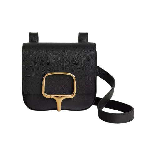 HERMES Della Cavalleria Epsom Телячья кожа Сумка через плечо Сумка на плечо Мини Женская 89 Черный