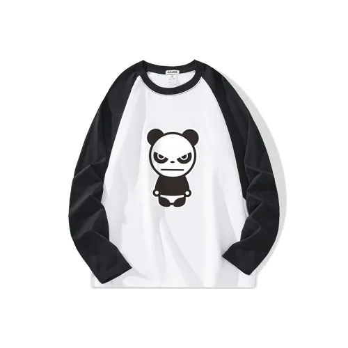 HIPANDA Пэчворк Длинный Рукав Т-Рубашка Унисекс