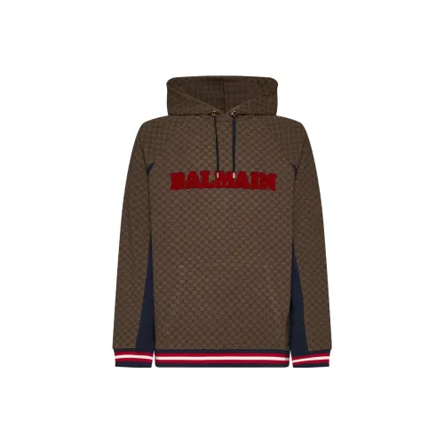 BALMAIN Коричневый Мужской Свитшот