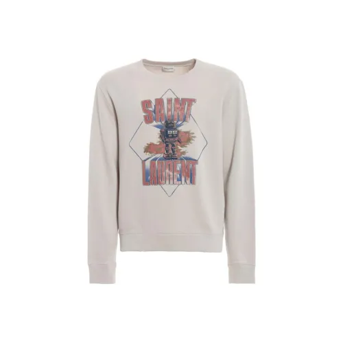 SAINT LAURENT Белый Мужской Свитшот