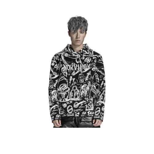 NORVINCY Hip Hop Relaxed Casual Свитшот Унисекс