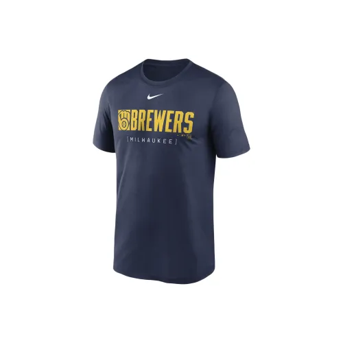 nike T-рубашка Milwaukee Brewers мужская морская синий
