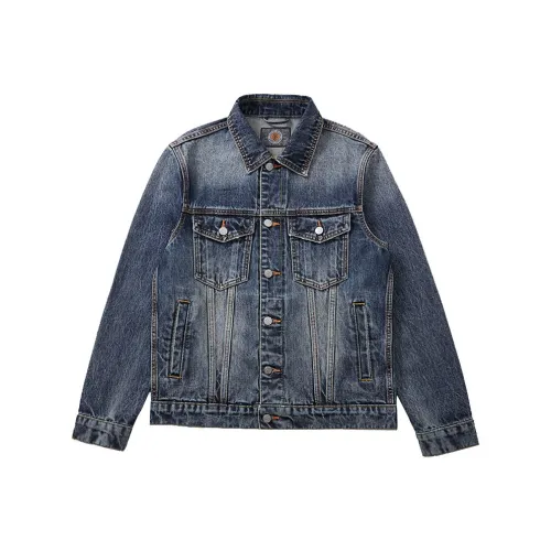 DABAISHA Denim Jacket Men's Washed Blue