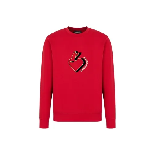 EMPORIO ARMANI SS23 Red Men's Sweatshirts