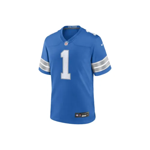nike Detroit LionsNFL Terrion Arnold T Рубашка Мужская Синяя