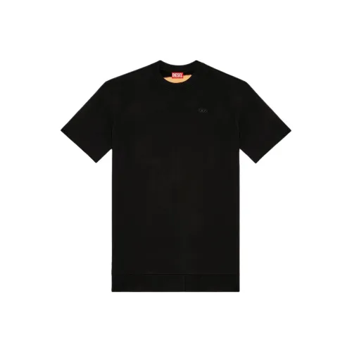 DIESEL FW24 T Рубашка Мужская Черная Оранжевая