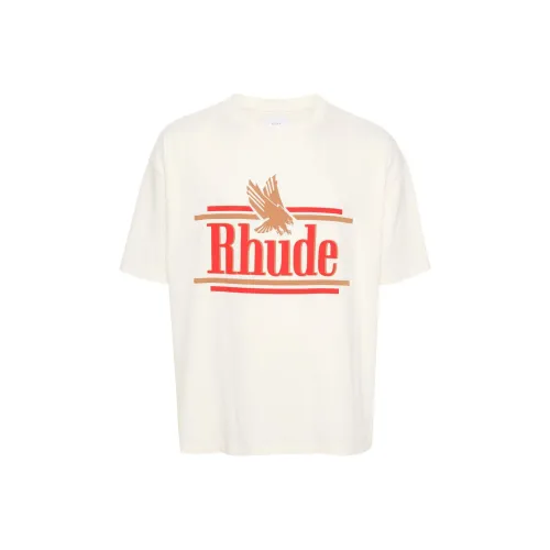 RHUDE Экрю Мужская T-рубашка